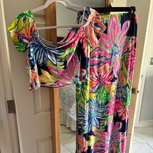 Lilly Pulitzer Pink and Blue Floral Top